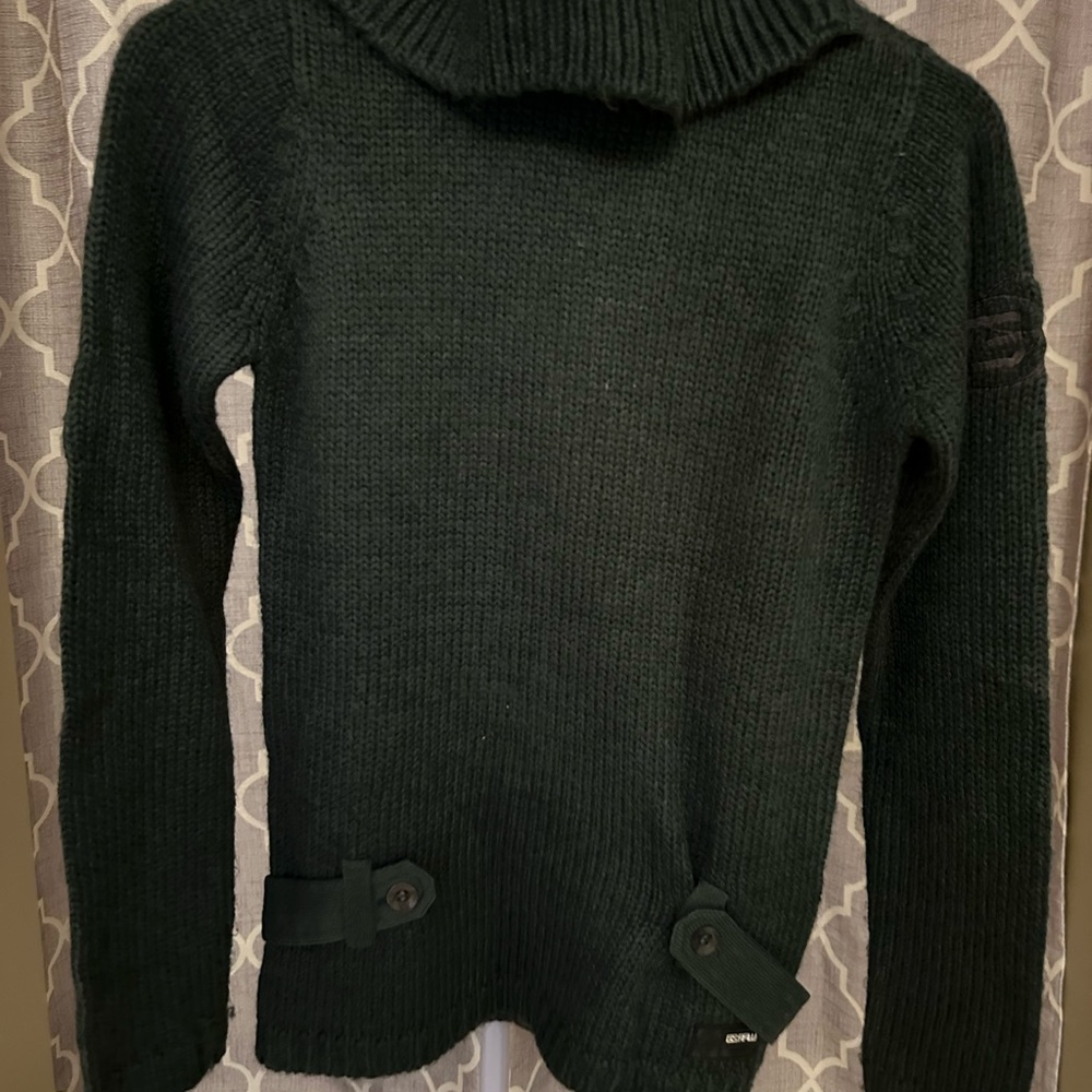 G-Star Deep Green Cowl Neck Sweater